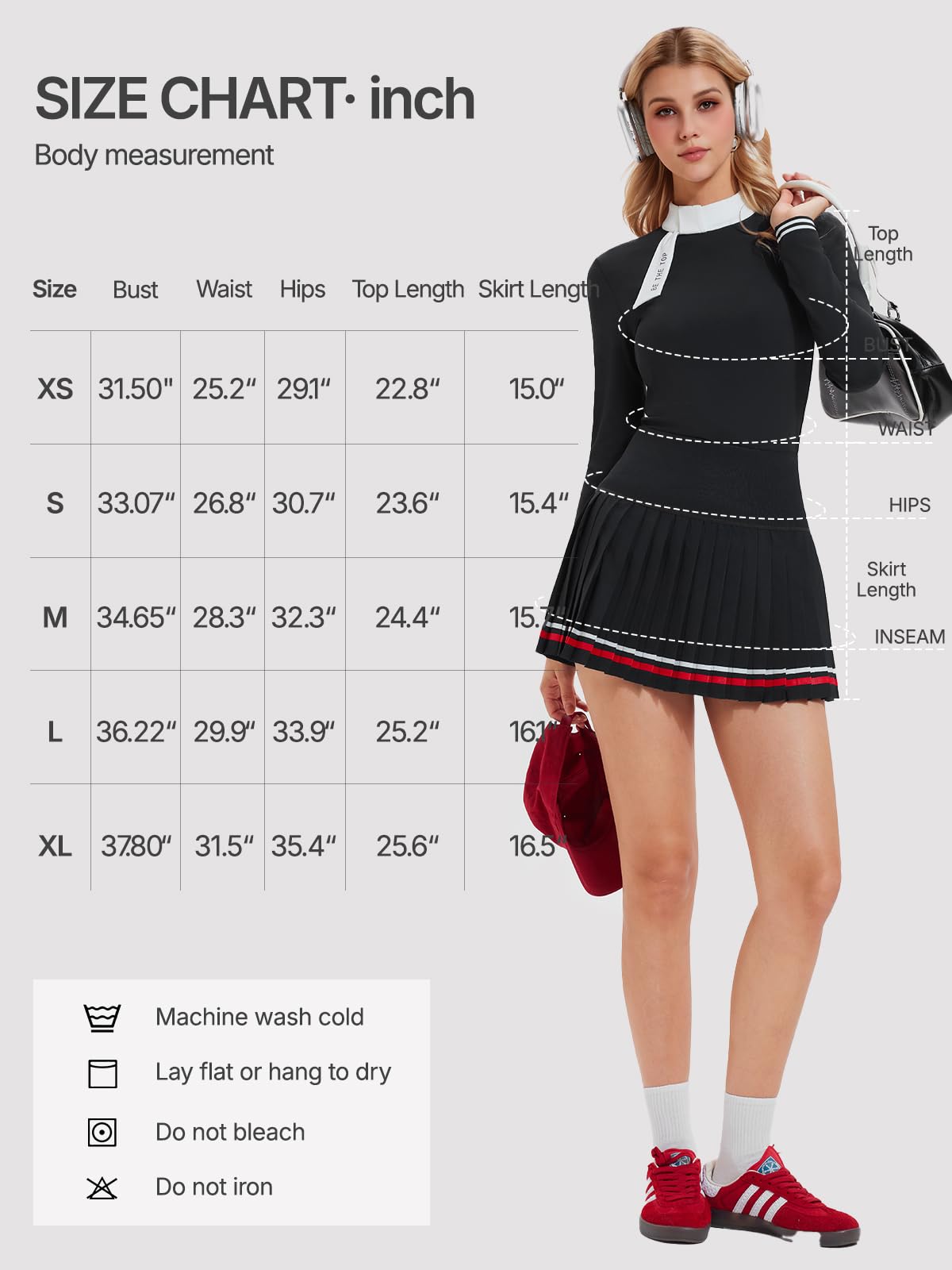 Zip Top & Pleated Skort Set