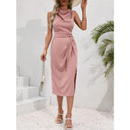 Sleeveless Slit Midi Dress