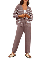 Cardigan & Knit Pants Set