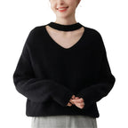 100% Cashmere V-Neck Pullover
