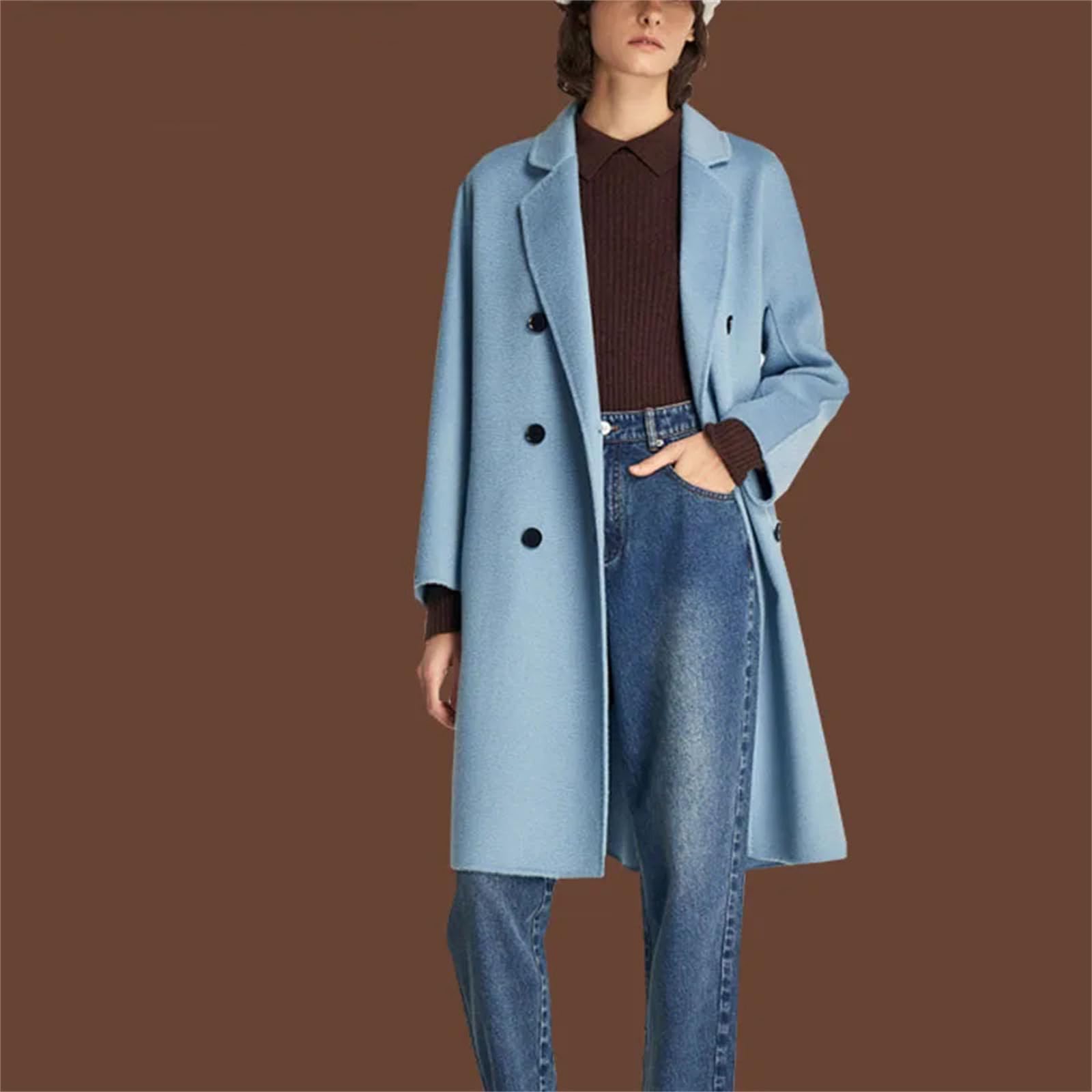 Double-Breasted Wool Coat