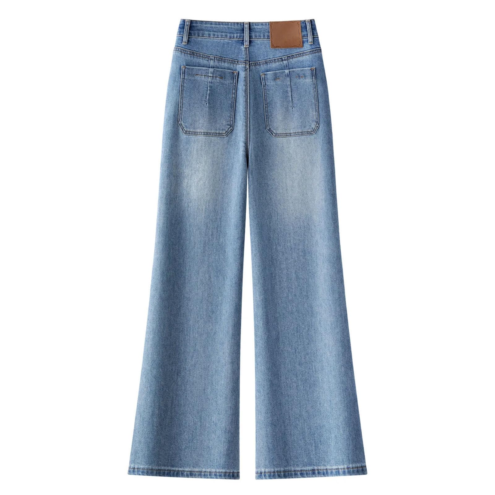 Wide Leg Straight Jeans