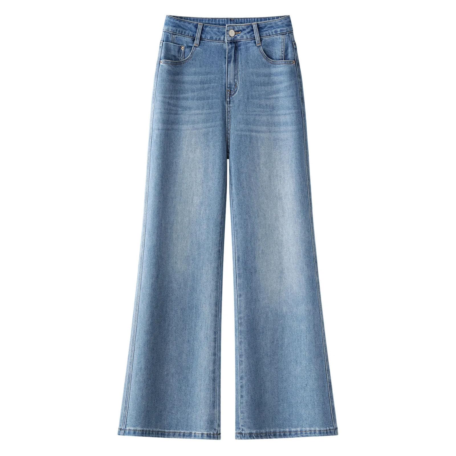 Wide Leg Straight Jeans