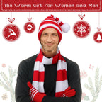 Christmas Hat, Scarf & Gloves Set