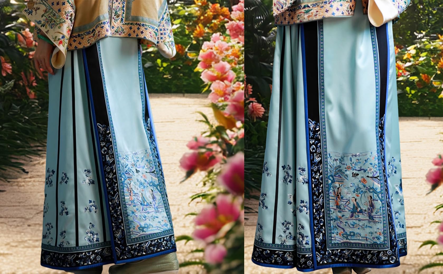 Embroidered Horse-Face Skirt