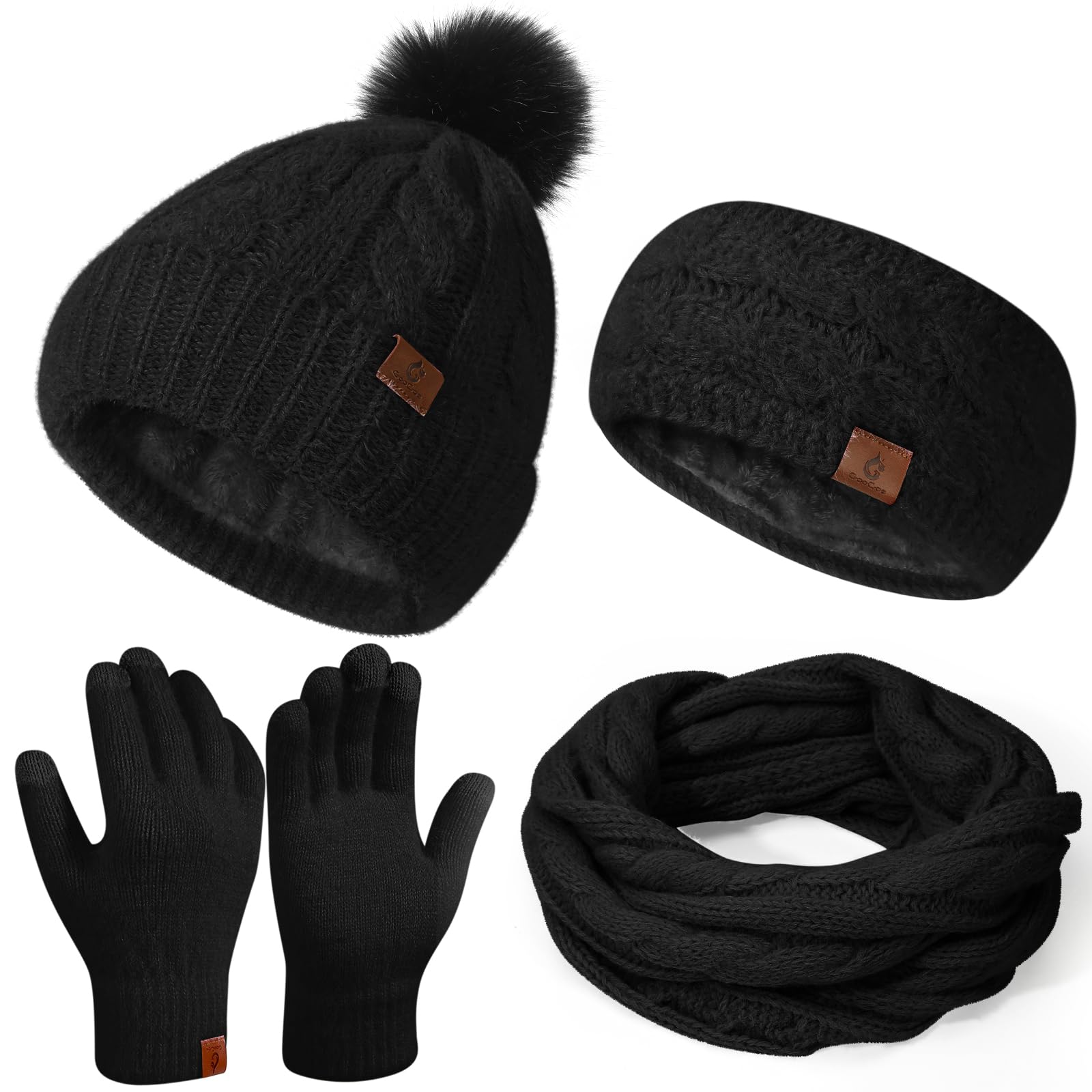 Winter Beanie, Scarf & Gloves Set
