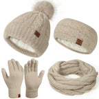 Winter Beanie, Scarf & Gloves Set