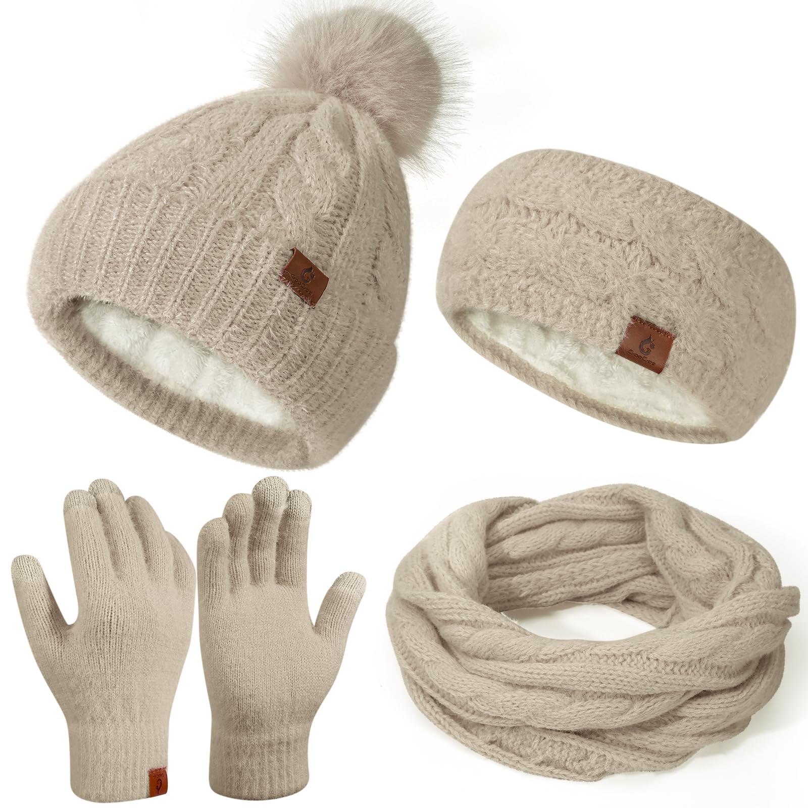 Winter Beanie, Scarf & Gloves Set