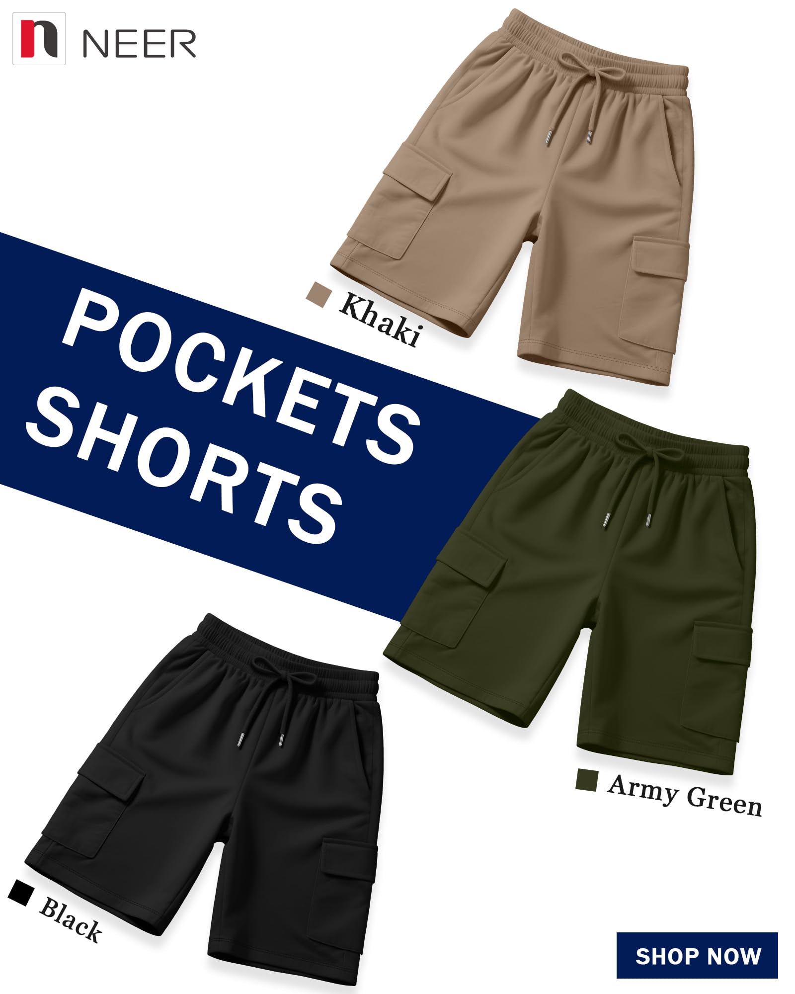 Bermuda Cargo Shorts (3-Pack)