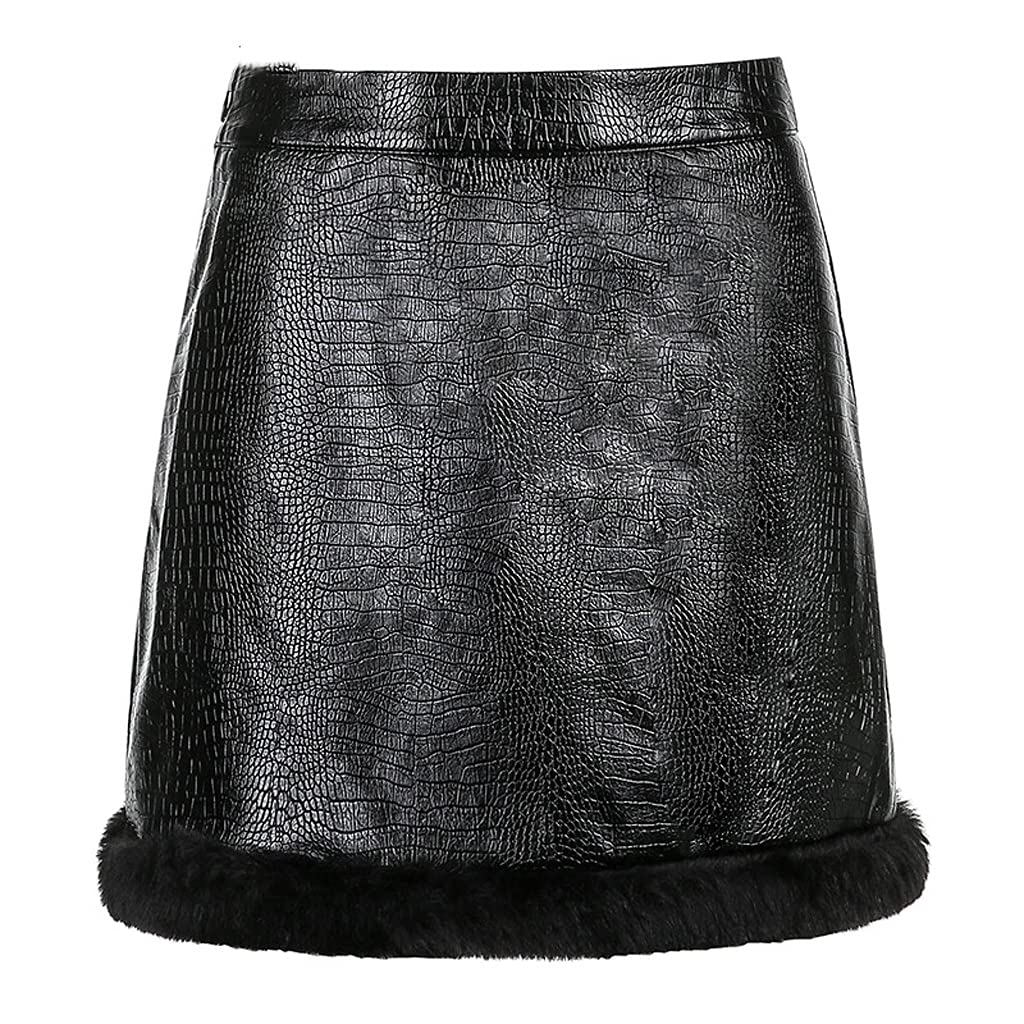High-Waist Leather Skirt