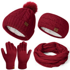 Winter Beanie, Scarf & Gloves Set