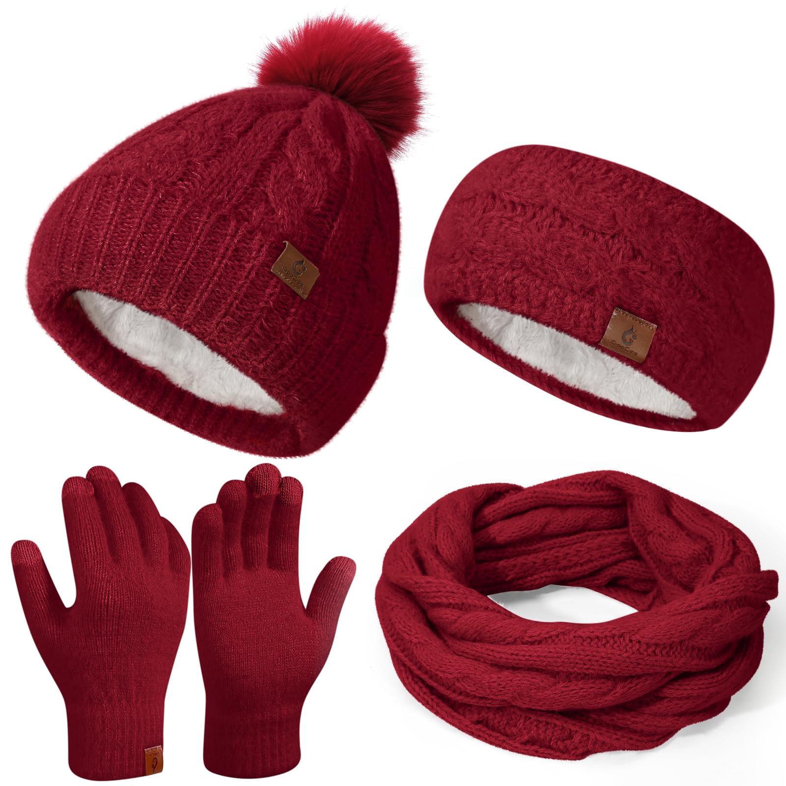 Winter Beanie, Scarf & Gloves Set