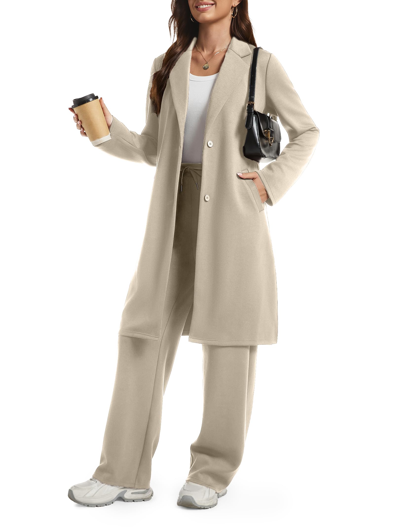 Cardigan & Wide Leg Pants Set