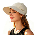Wide Brim Sun Hat with Ponytail Opening