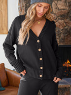 Cardigan & Knit Pants Set