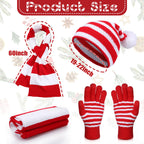 Christmas Hat, Scarf & Gloves Set