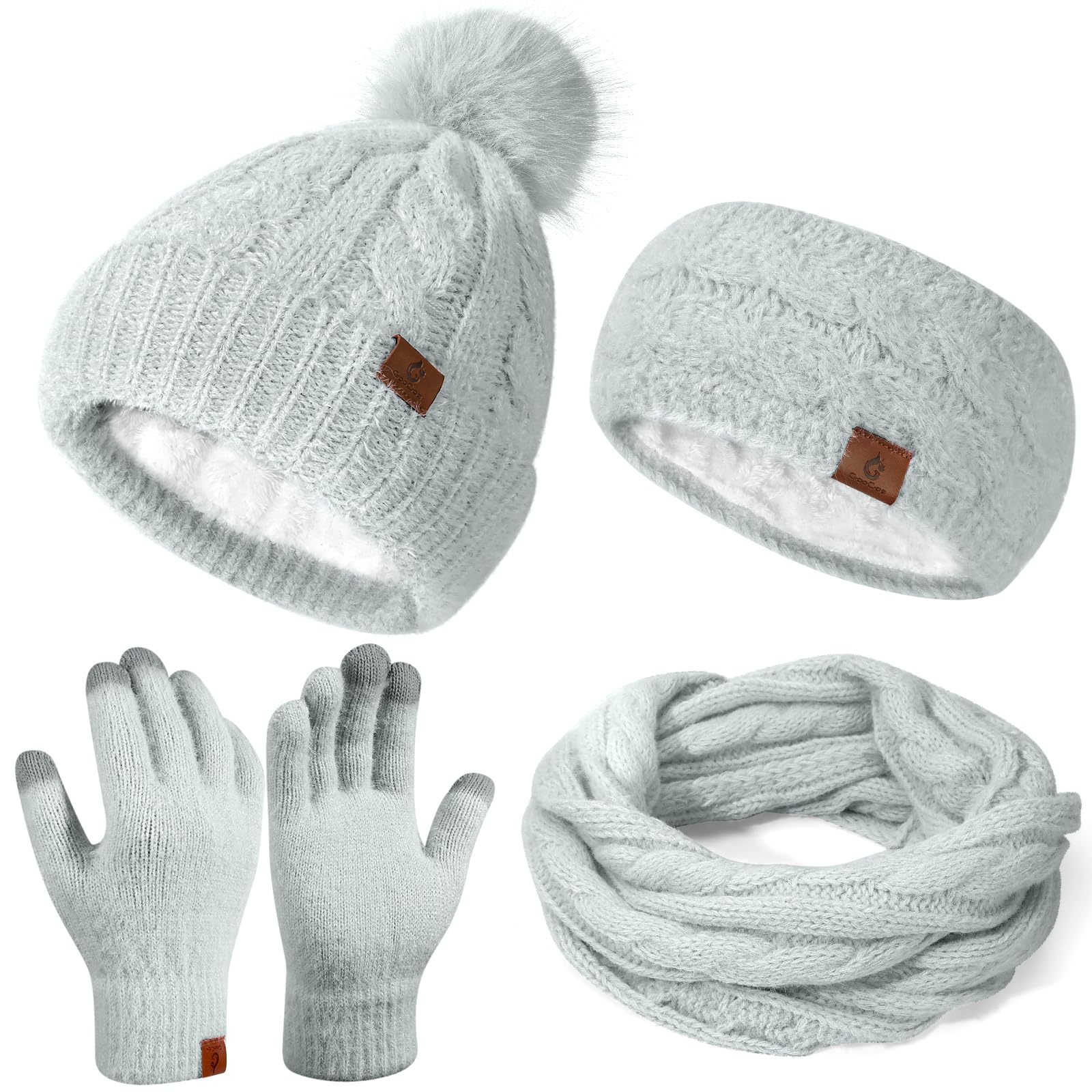 Winter Beanie, Scarf & Gloves Set
