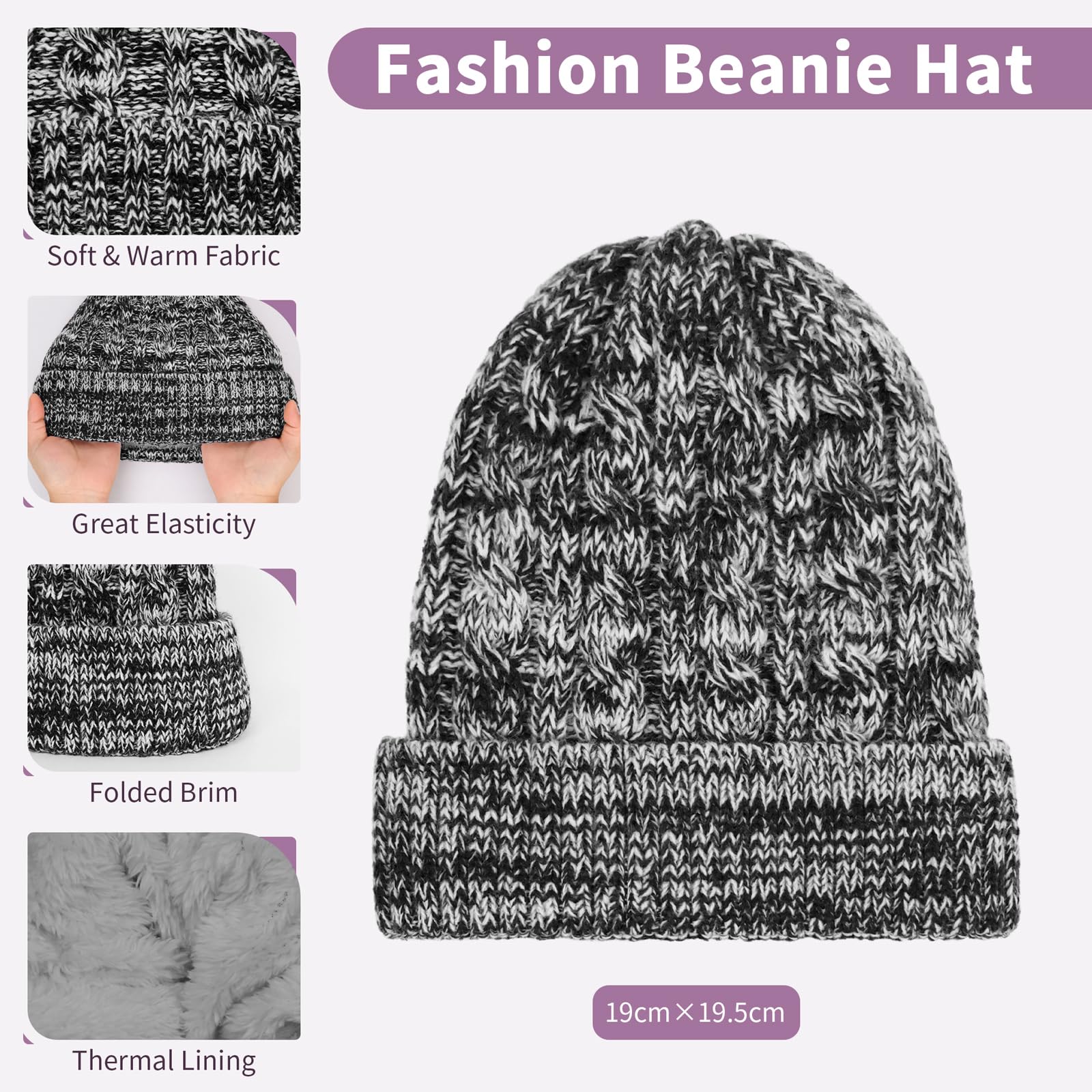 Winter Beanie, Scarf & Gloves Set