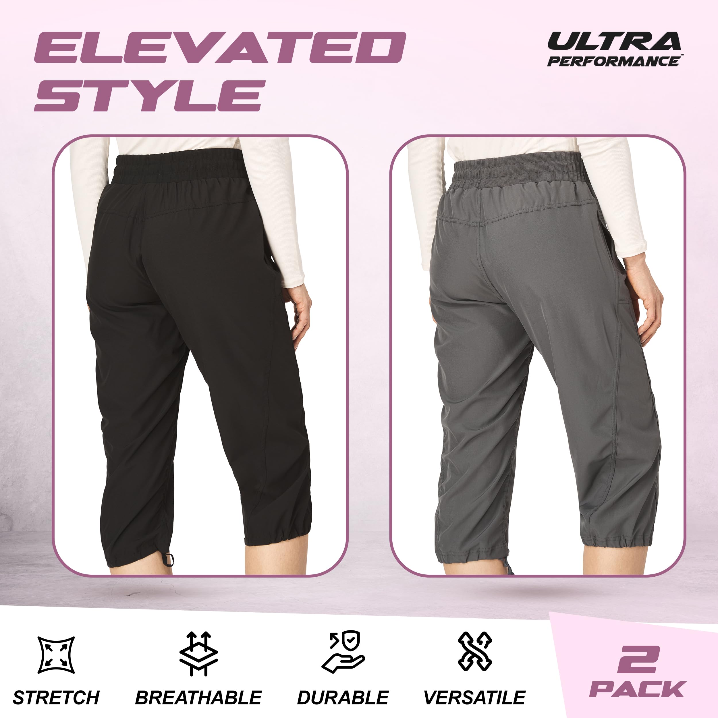 Women's Performance Capri Pants (2-Pack)