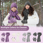 Winter Beanie, Scarf & Gloves Set