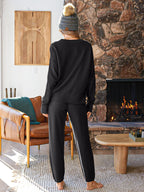 Cardigan & Knit Pants Set