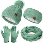 Winter Beanie, Scarf & Gloves Set