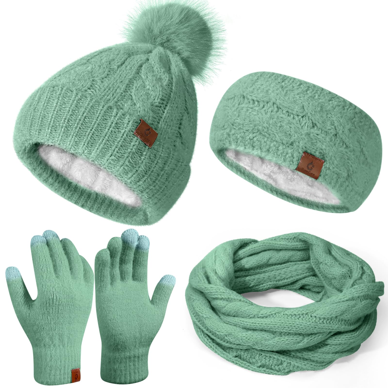 Winter Beanie, Scarf & Gloves Set