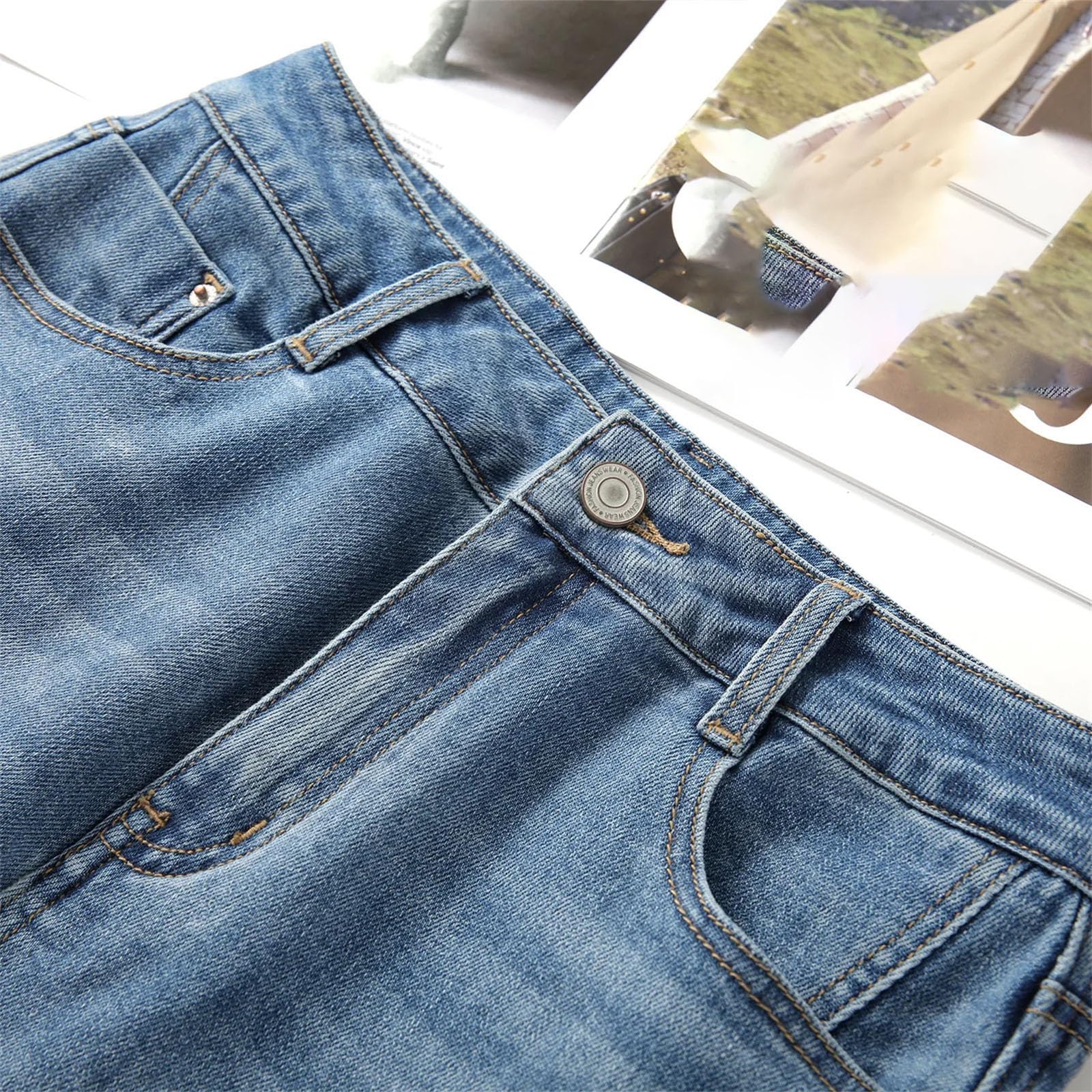 Wide Leg Straight Jeans
